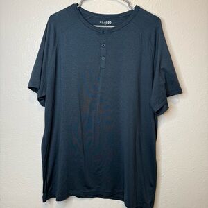 01. Algo Performance Quick Dry UV SPF 50 3 Button Blue Athletic Shirt Size XL